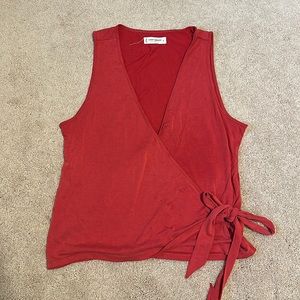 Lucky Brand tie wrap front top